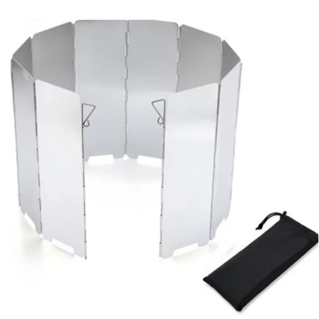 Diverse - Paravan Pliabil din Aluminiu Dur/Gros pentru aragaz, din 10 placi, anti-stropi, protectie ampla, 84 x 24 cm
