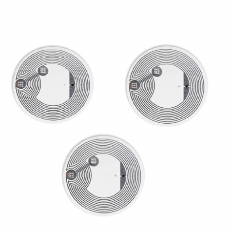 Diverse - Set 3 pcs - Sticker NFC213 autoadeziv, Tag RFID, rotund, 13.56mHz, PHN Mag, cip programabil, scriere/citire cu telefon mobil, Alb