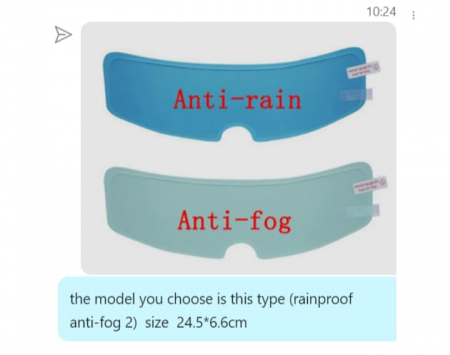 Set 4 folii de protectie transparente pentru viziera casca moto PHN Mag, transparente, 2 anti-ploaie si 2 anti-ceata, autocolante [1]