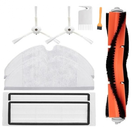 Roborock - Set 9 Piese Compatibil Roborock S50 S51 S55 S5 S6 Max MaxV – Filtre HEPA, Perii Laterale și Centrale,Lavete Mop