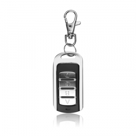 Telecomanda universala cu invatare compatibil BFT, 4 butoane, cod aleatoriu, 280-868 Mhz, pentru poarta electrica, garaj, 12 V, patrata, Negru- Argintiu [6]
