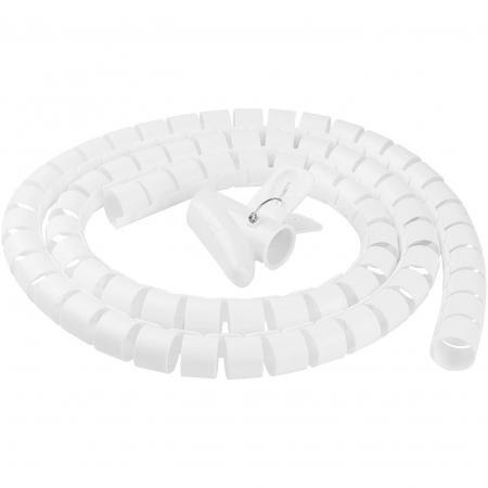 Tub pentru protectie cabluri si organizator de cabluri PHN Mag®, diametru 10 mm lungime 2 m, flexibil, Organizator de cabluri, Alb [1]