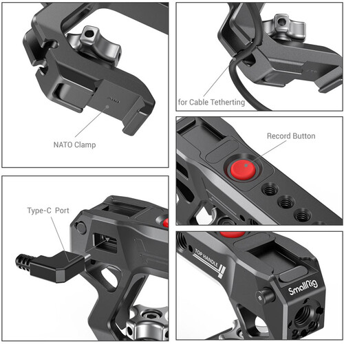 Maner superior SmallRig NATO cu declansare la distanta Record Start/Stop 3322 [4]