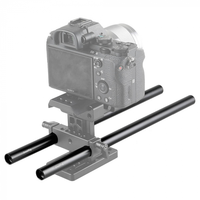SmallRig 2 buc tije din aliaj de aluminiu negru de 15 mm (M12-30cm) 12 inch 1053 [2]