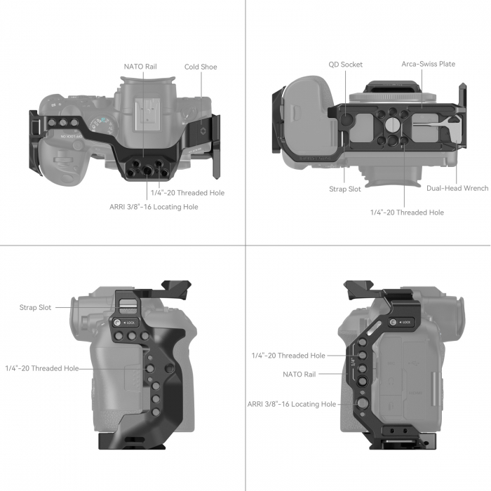 SmallRig 4159 cage pentru Canon EOS R6 Mark II [8]