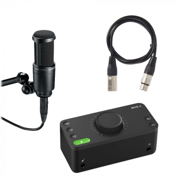 Audient Evo 4 Interfata audio cu Microfon AT2020 + cablu XLR + brat [1]