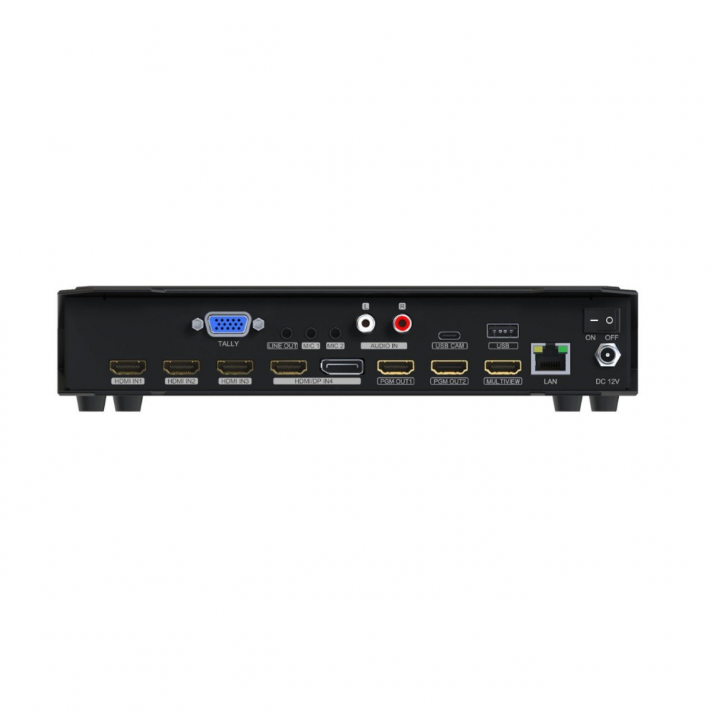 AVMATRIX Mixer Video HVS0401E, Micro 4 canale HDMI/DP, functie de streaming si inregistrare [3]