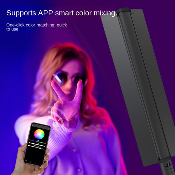 Bagheta LED 30W Bicolor 2500-9900K /RGB 73cm cu acumulator incorporat 5200mAh [6]