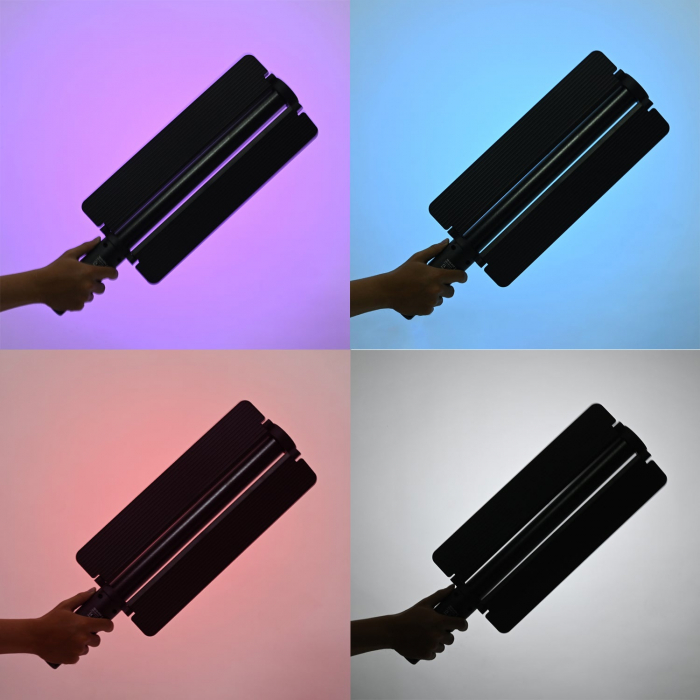 Bagheta LED Bicolor 13W 3000-6500K /RGB 50cm cu acumulator 4600mAh [3]