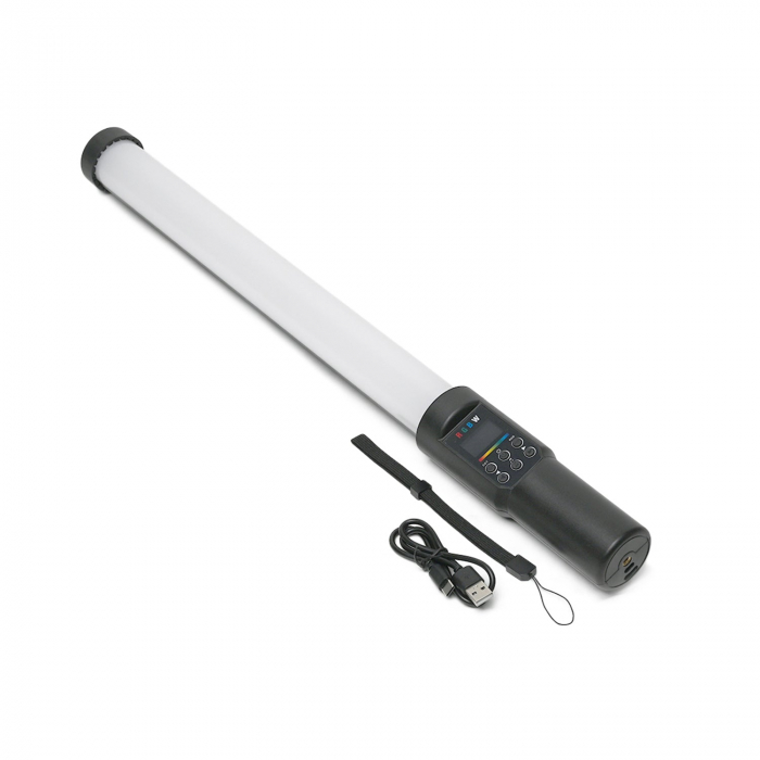 Bagheta LED Bicolor 13W 3000-6500K /RGB 50cm cu acumulator 4600mAh [2]