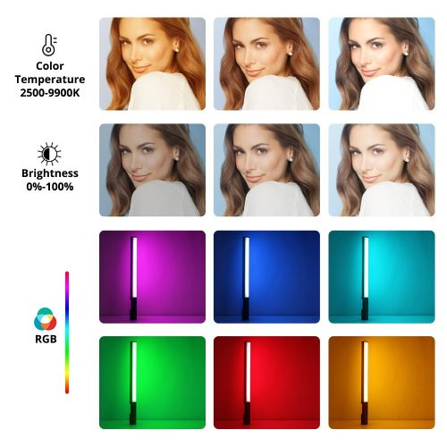 LP430 Bagheta LED Bicolor-RGB 42cm cu acumulator incorporat [6]