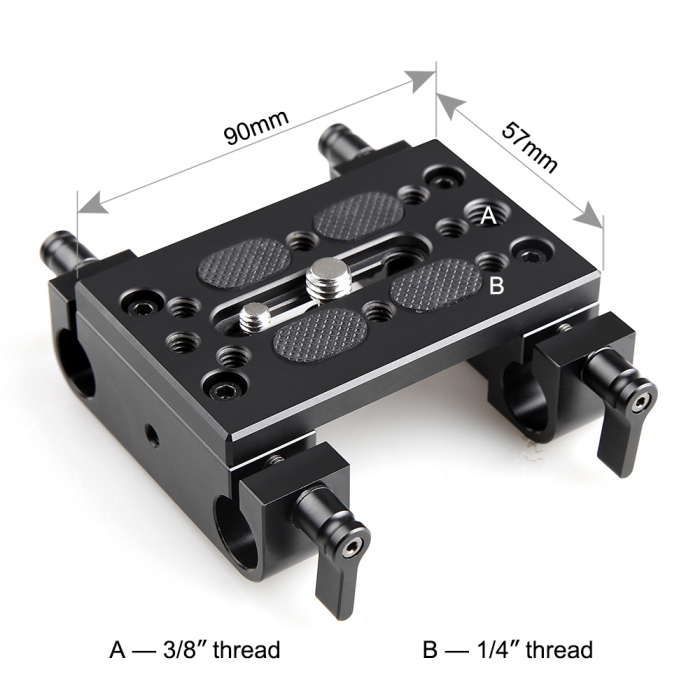 Baseplate SmallRig cu clema duala pentru tija de 15 mm 1775 [3]