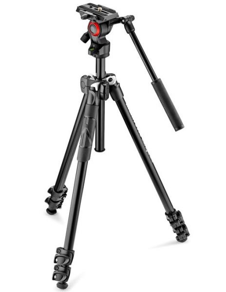 Pachet Manfrotto 290LTA kit trepied video + Manfrotto geanta trepied 60 cm Non Padded