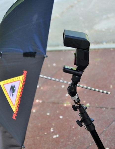 Manfrotto Smart Tilt suport umbrela cu patina pentru blitz [5]