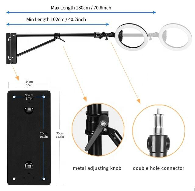 Brat telescopic de perete 90-180cm [2]