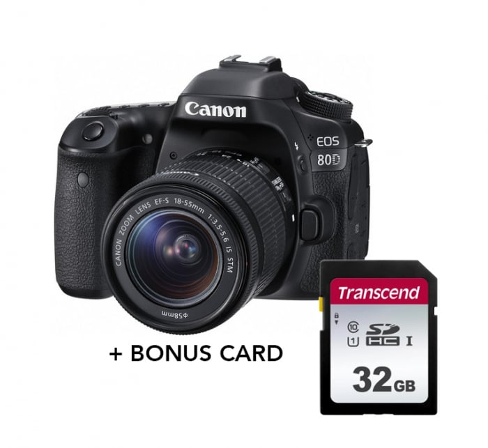 Canon EOS 80D Aparat Foto DSLR 24.2MP Kit cu Obiectiv EF-S 18-55 IS STM [1]
