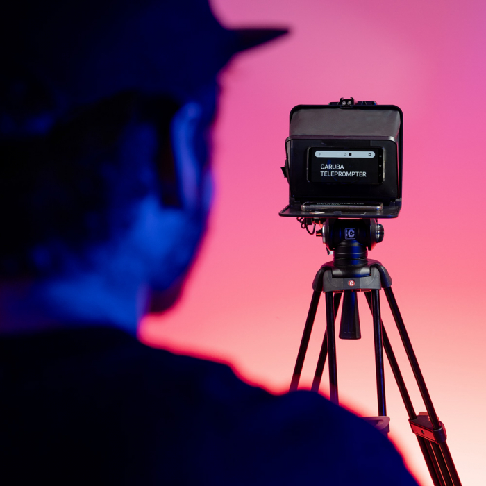 Caruba Teleprompter pentru smartphone si tableta de maxim 20cm [4]