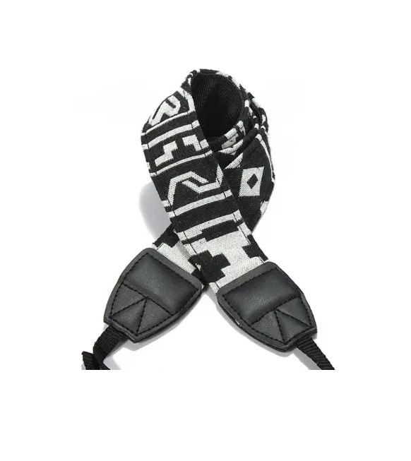 Curea aparat foto textil alb-negru BW2 [3]