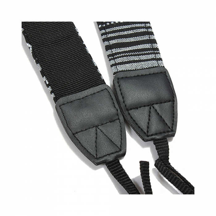 Curea aparat foto textil alb-negru BW1 [2]