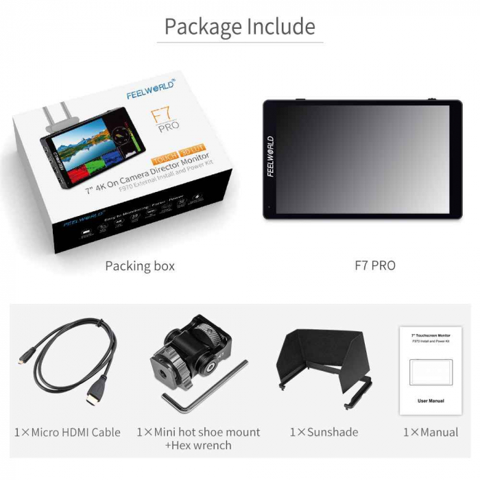 Feelworld F7 Pro 7" Monitor 3D LUT Touchscreen [8]