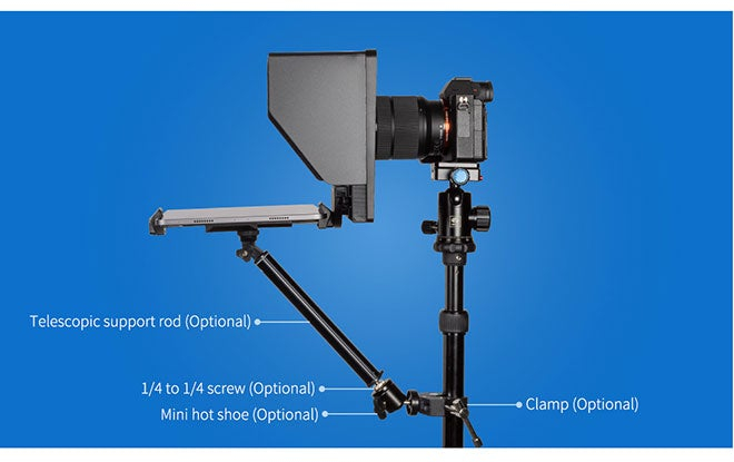Feelworld TP10 Teleprompter Pliabil pentru Smartphone/Tableta/DSLR [9]