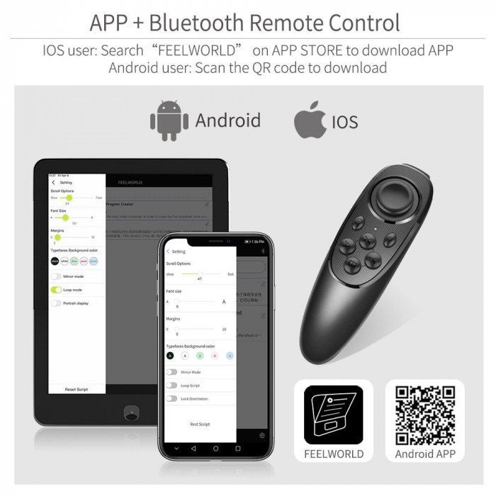 Feelworld TP10 Teleprompter Pliabil pentru Smartphone/Tableta/DSLR [6]
