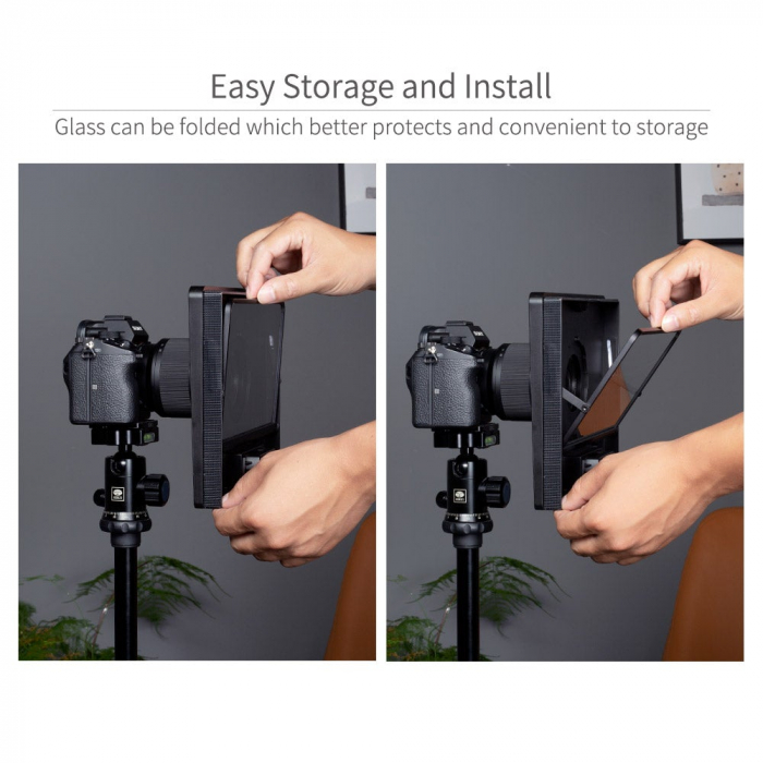 Feelworld TP10 Teleprompter Pliabil pentru Smartphone/Tableta/DSLR [2]