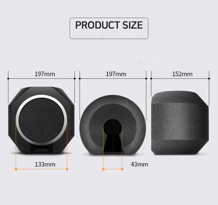 Filtru acustic din spuma cu filtru pop pentru microfoane de studio [2]