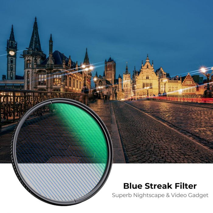 K&F Concept Filtru Blue Streak Nano-X Efect Anamorphic 67mm [2]