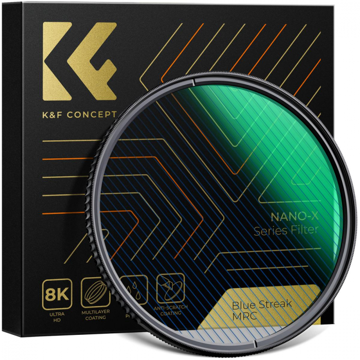 K&F Concept Filtru Blue Streak Nano-X Efect Anamorphic 67mm [1]