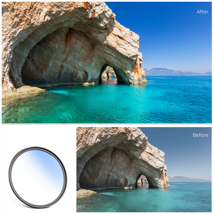 Filtru K&F Concept Slim Blue MC UV 58mm Japan Optics [8]