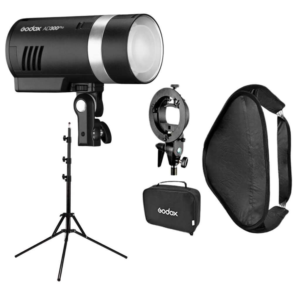 Godox AD300PRO blit foto 300W cu stativ si KIt softbox [1]