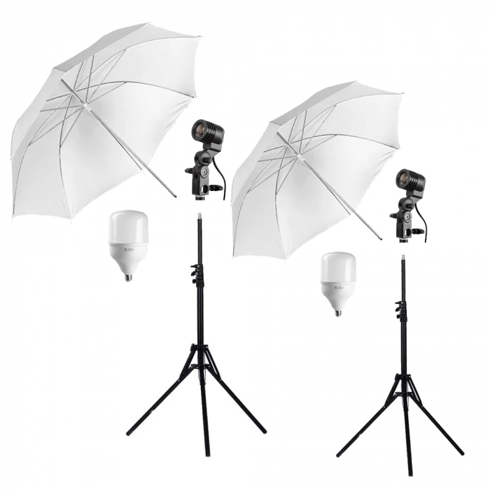 Kit lumini E27 40W cu umbrela difuzie si stativ [1]