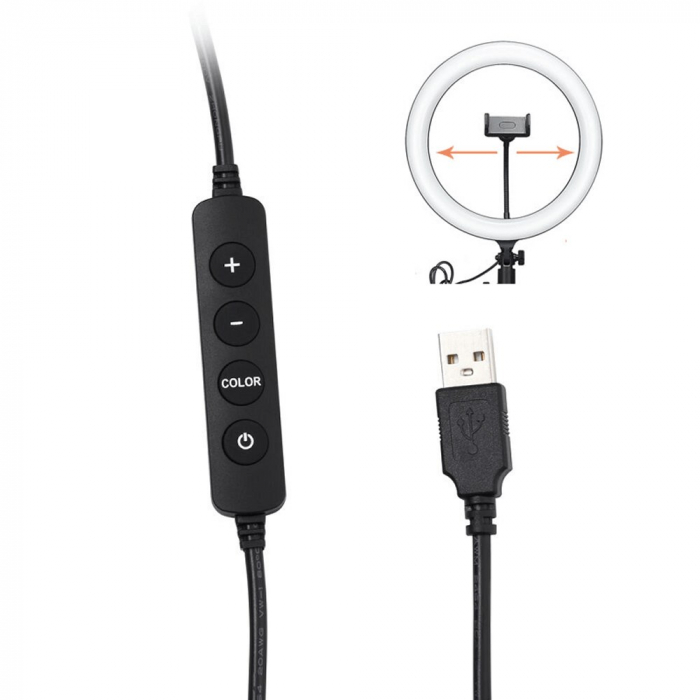 Lampa LED Circulara Bicolor cu stativ [4]