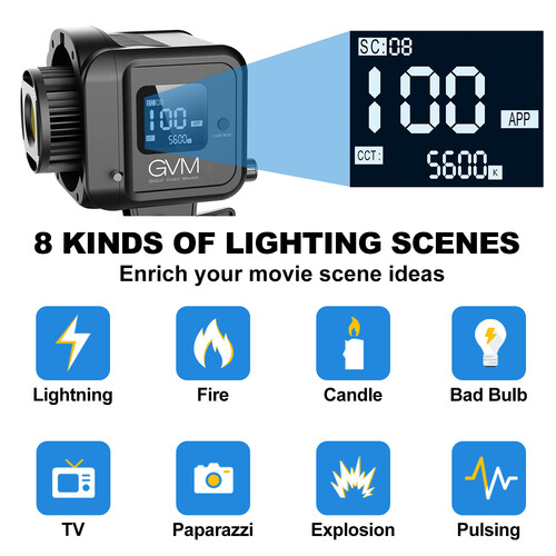 GVM KIT x 2buc SD80S LED 5600K 80W portabil si stativ [7]