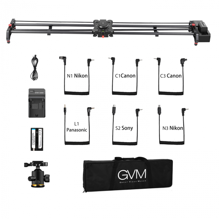 GVM 120 Slider motorizat din carbon cu control Bluetooth APP 120cm [3]