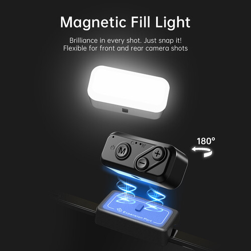 Hohem iSteady Mobile Plus Stabilizator smartphone Kit cu LED magnetic [3]