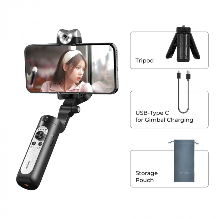 Hohem iSteady V2s Stabilizator smartphone cu Senzor AI si LED incorporat [8]