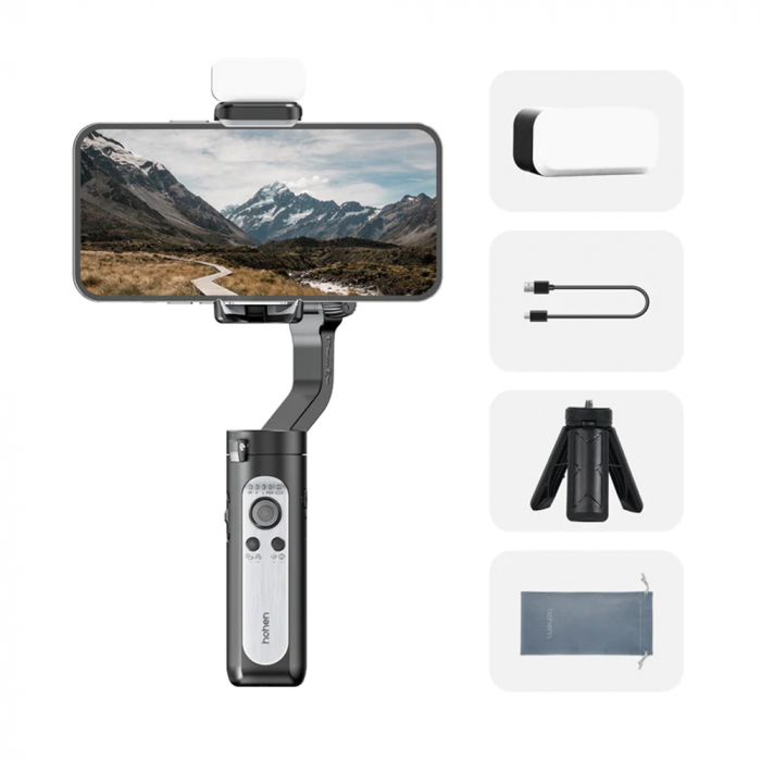 Hohem iSteady XE Stabilizator smartphone cu LED magnetic atasat [2]