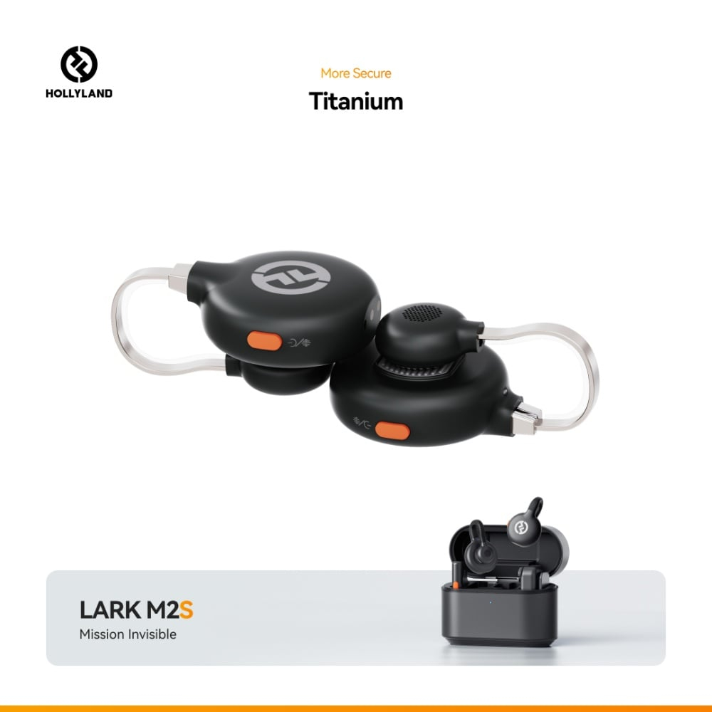Hollyland Lark M2S Combo, Sistem microfon wireless, 2 persoane, 2.4 GHz, culoare Space Gray [6]
