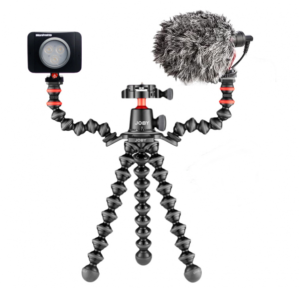 Joby GorillaPod 3K PRO Rig Kit Vlog cu 1 LED si Microfon