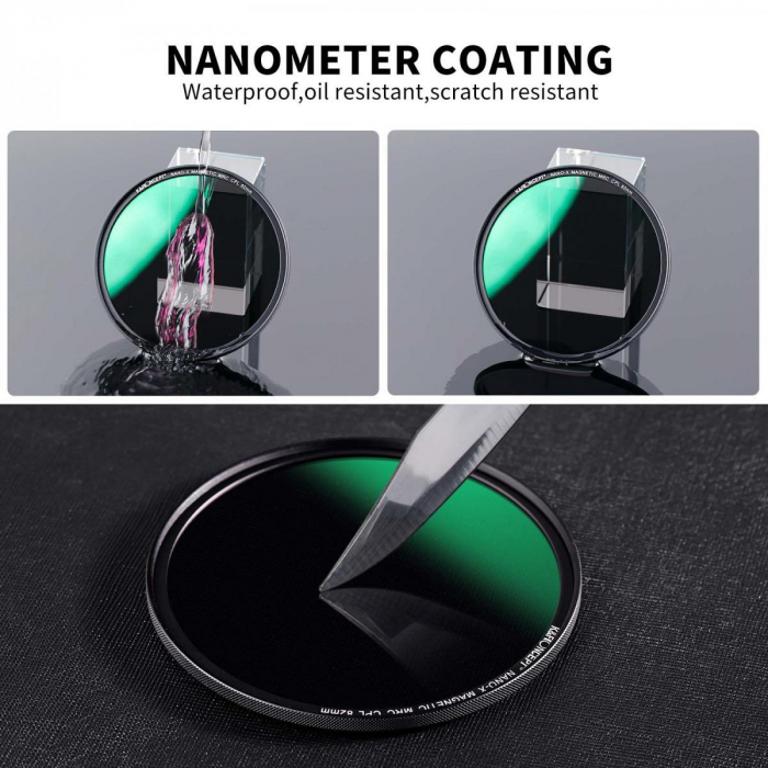 K&F Concept Nano-X Filtru Polarizare (magnetic) 82mm [5]