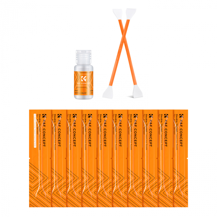 K&F Concept Set 10 spatule duble cu solutie pentru curatat senzor APS-C [8]
