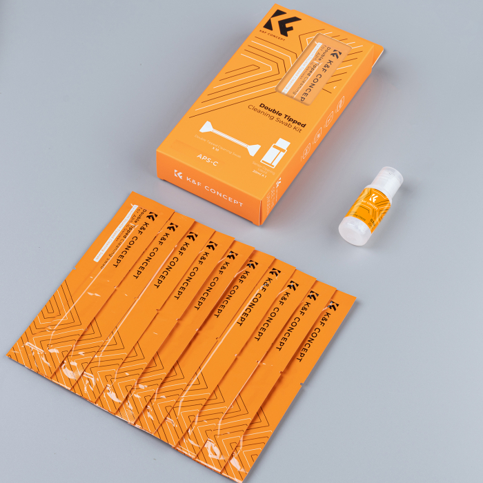 K&F Concept Set 10 spatule duble cu solutie pentru curatat senzor APS-C [12]