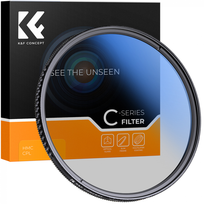 K&F Concept Slim HMC Filtru Polarizare 55mm [1]