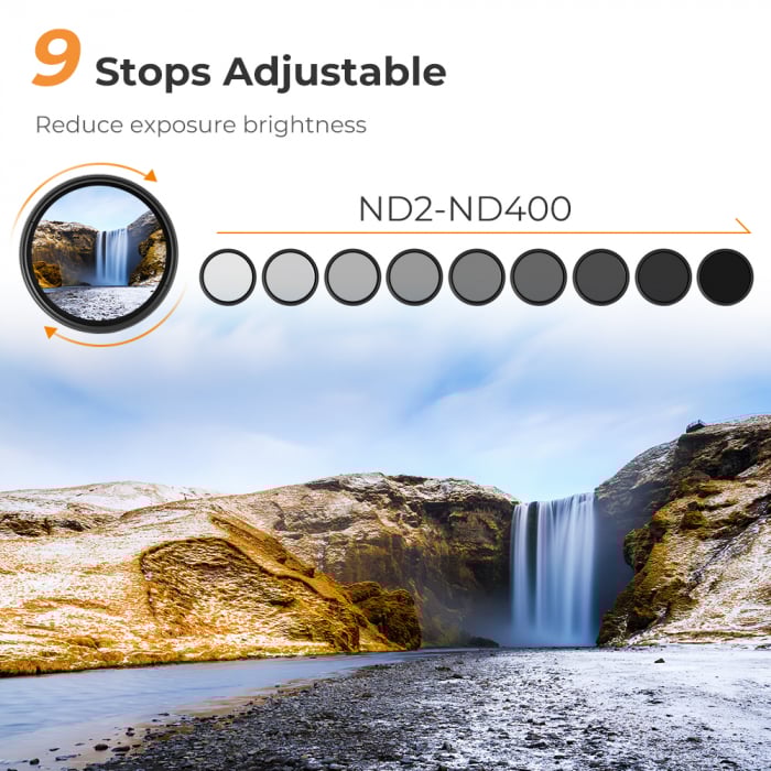K&F Concept Variable Fader NDX 77mm Filtru ND variabil ND2-ND400 [6]