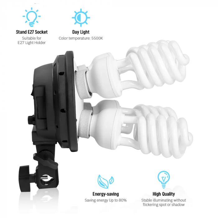 Kit lumini E27 135W x 8 cu softbox si stativ [6]