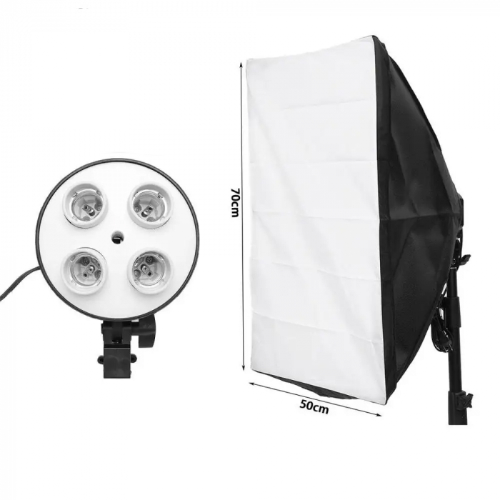 Kit lumini E27 135W x 8 cu softbox si stativ [7]