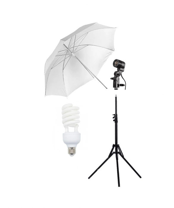 Kit E27 85W cu umbrela difuzie si stativ [2]