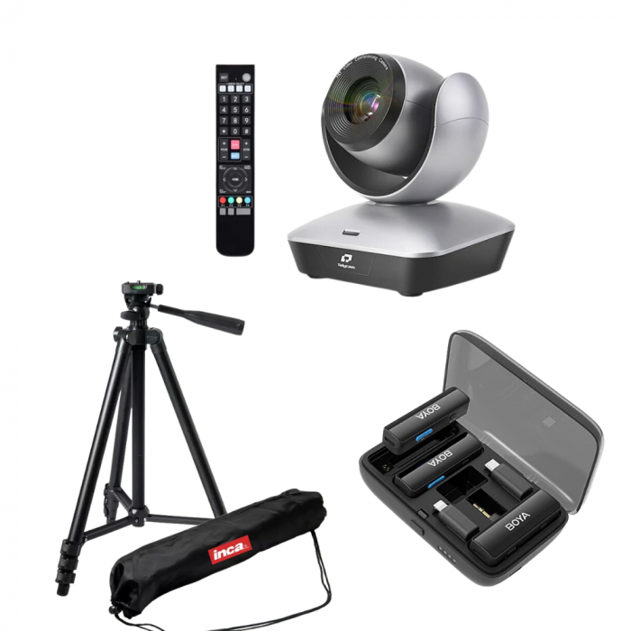 Kit lectori: Telycam Camera Video PTZ Full HD 1080 Zoom 12X USB 2.0 cu lavaliera Wireless [1]